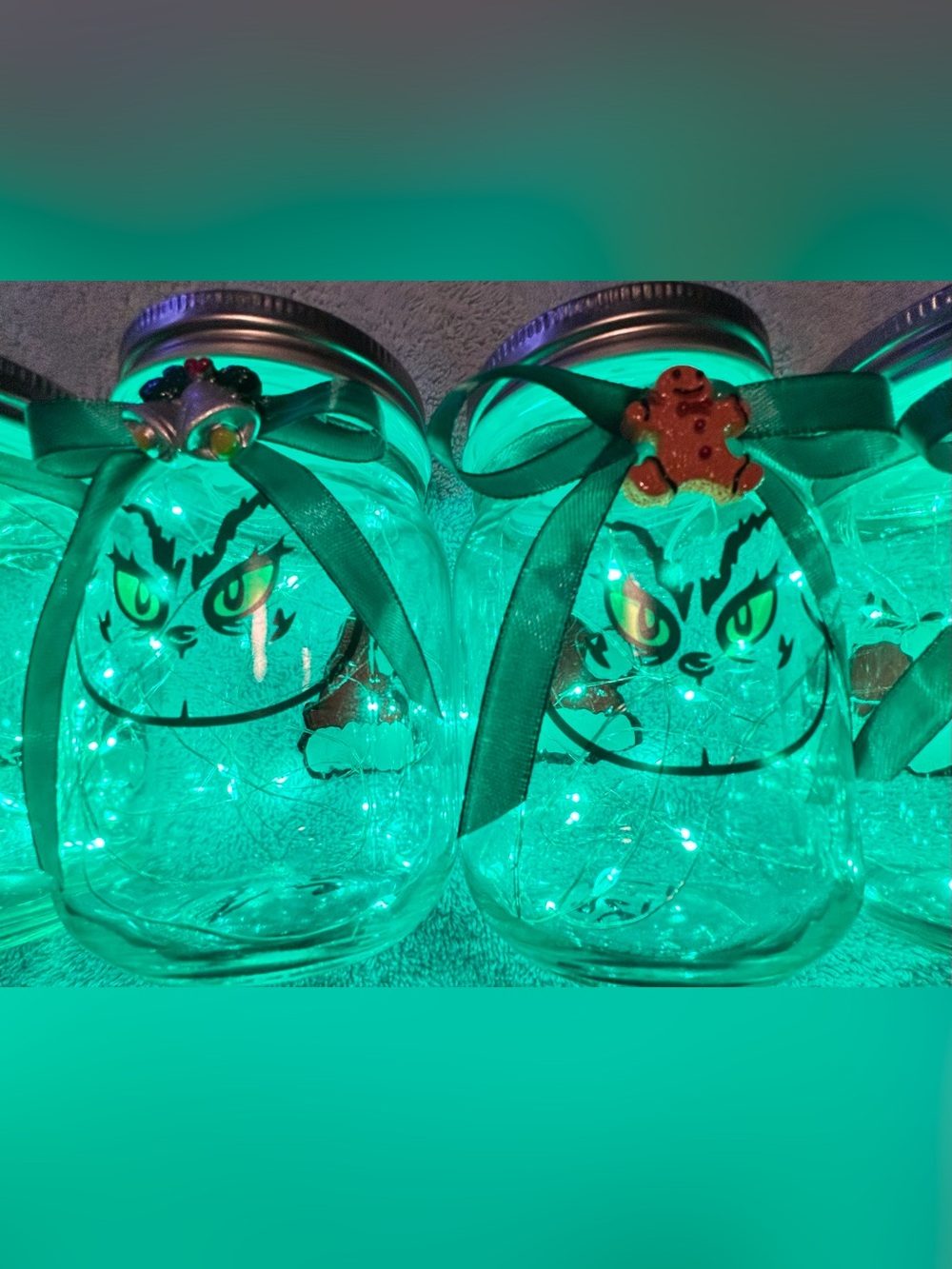 GRINCH-INSPIRED/FANDOM XMAS FAIRY-LIGHT DECOR/HANDPAINTED/HANDMADE! *PICK ONE* - Picture 7 of 8